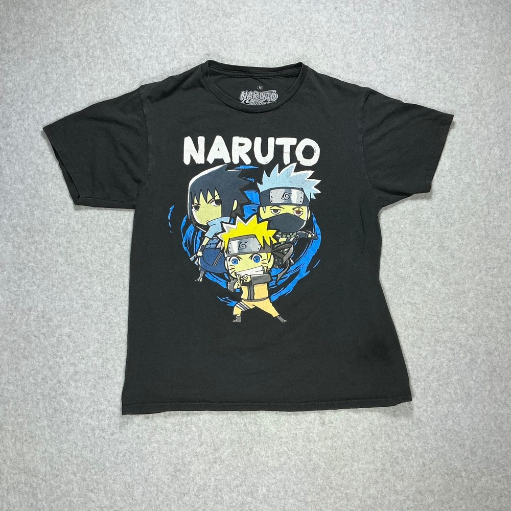 Naruto Shippuden Ripple Junction Chibi Graphic T-Shirt Black Medium